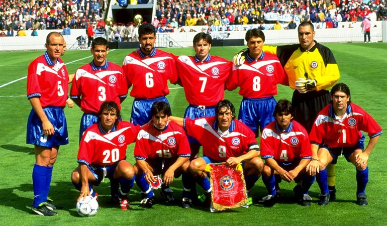 Camiseta de la selección chilena a través de los años (1996) 
