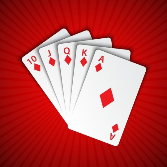 Cartas de poker: Escalera real